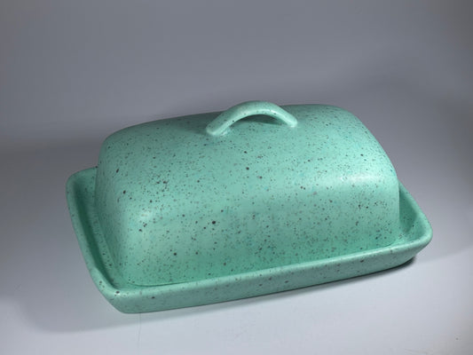 Stoneware Eggshell Green Butter Dish