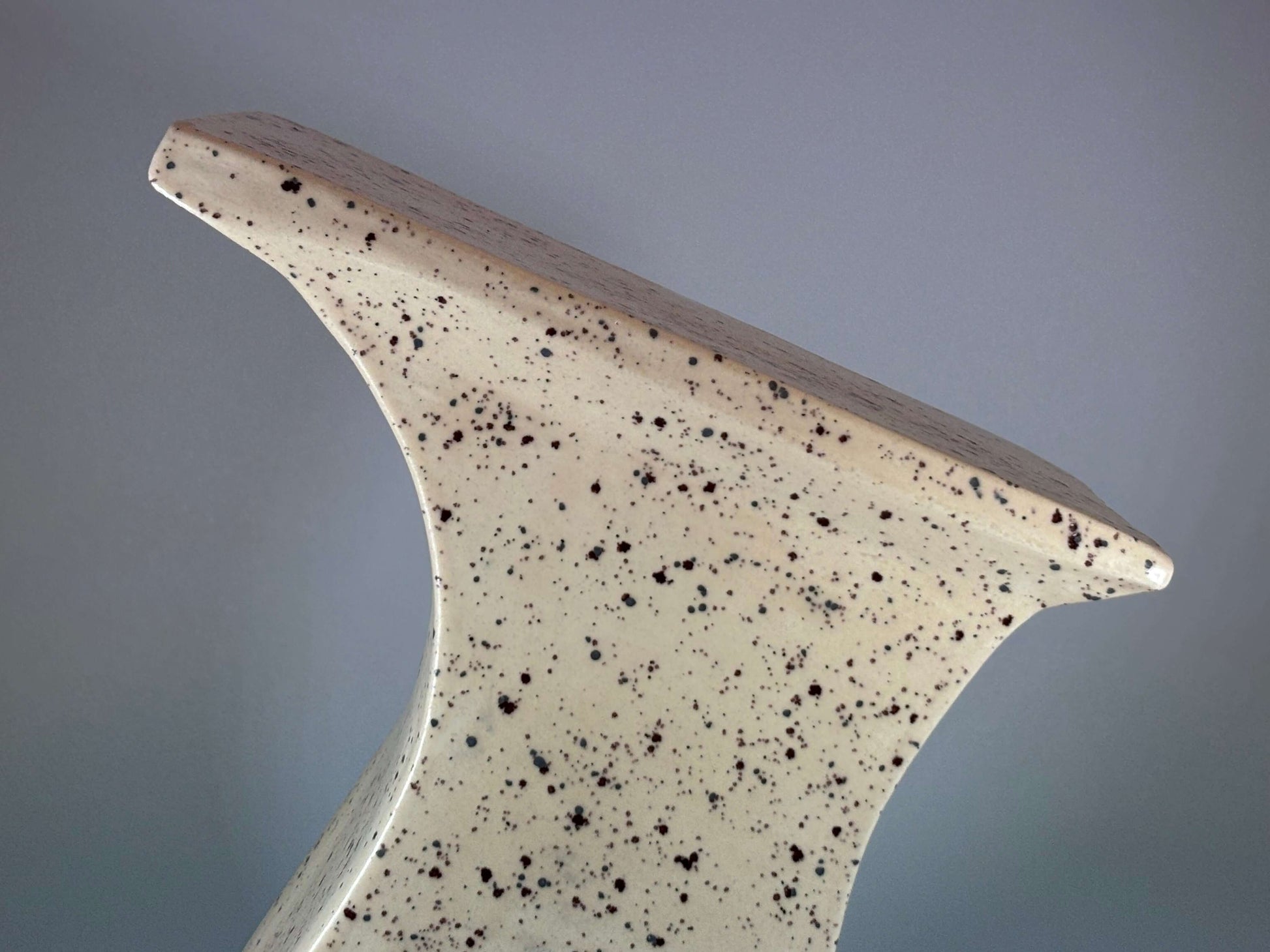 Ceramic Mantel Clock -Honey Speckle Glaze