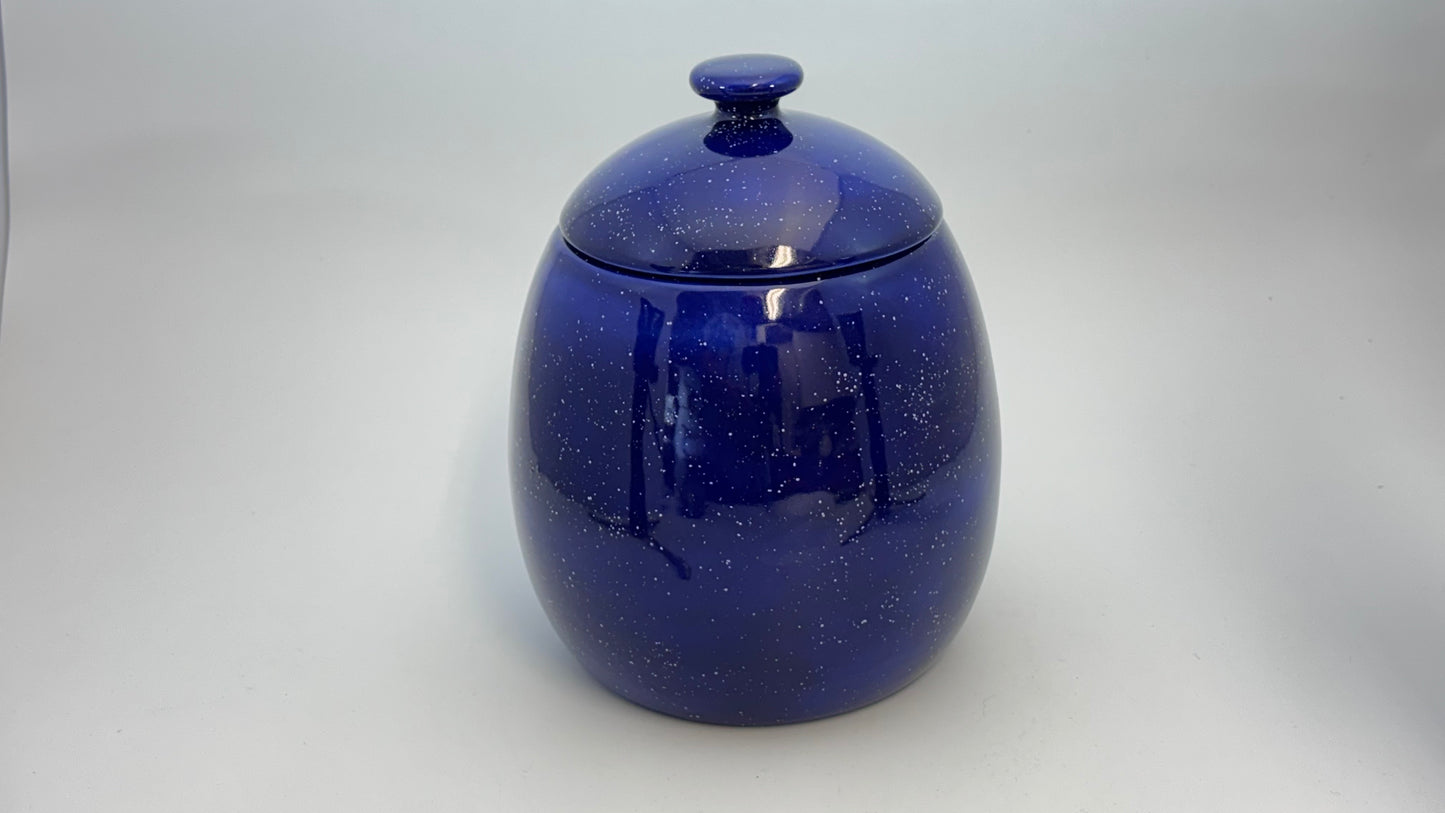 Cookie/Biscuit Jar Canister Night Sky Blue