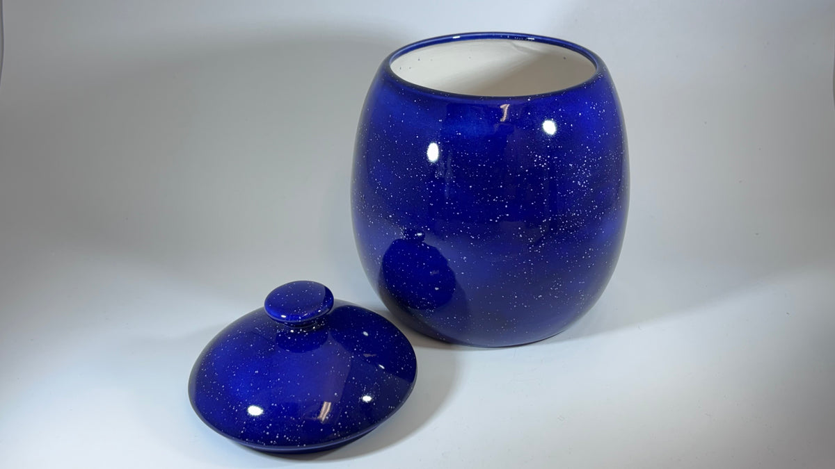 Cookie/Biscuit Jar Canister Night Sky Blue
