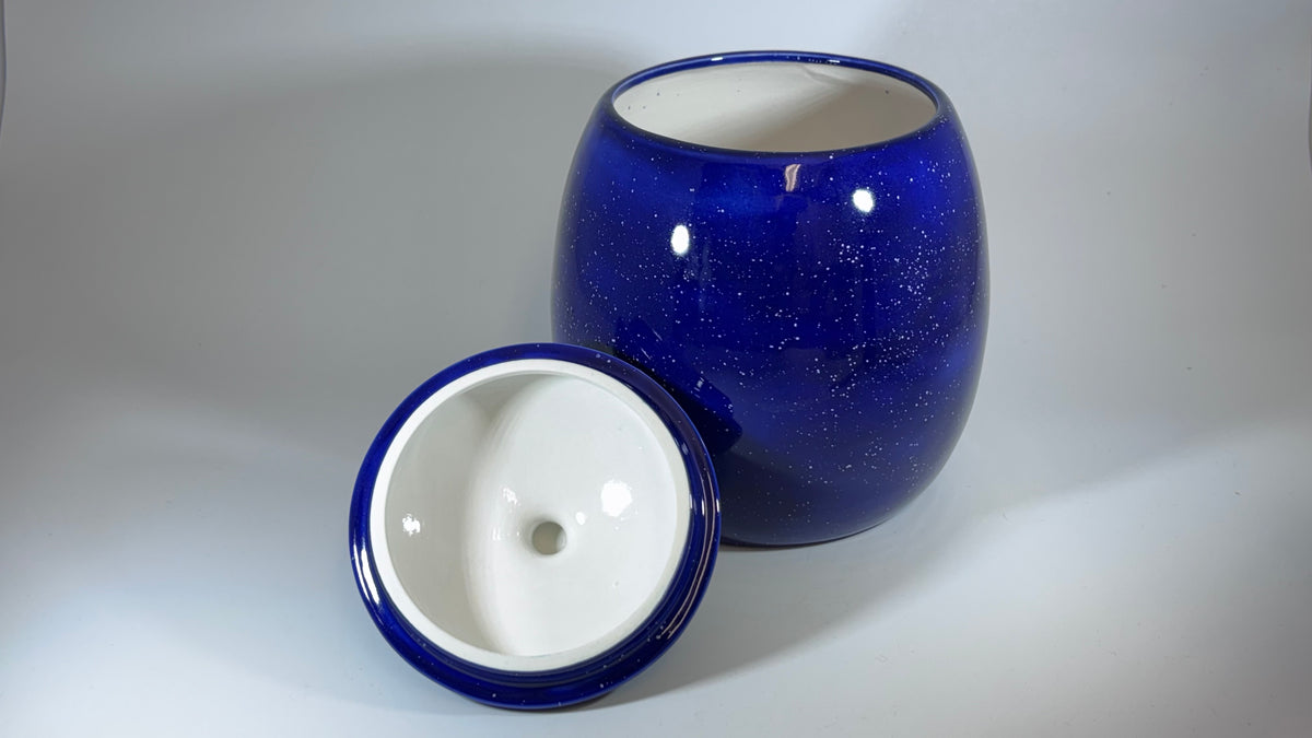 Cookie/Biscuit Jar Canister Night Sky Blue