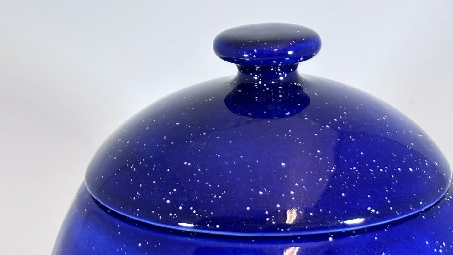 Cookie/Biscuit Jar Canister Night Sky Blue
