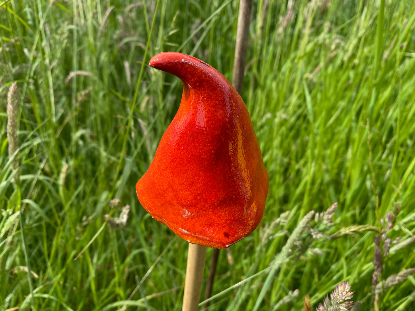 Ceramic Mushrooms Cane Toppers