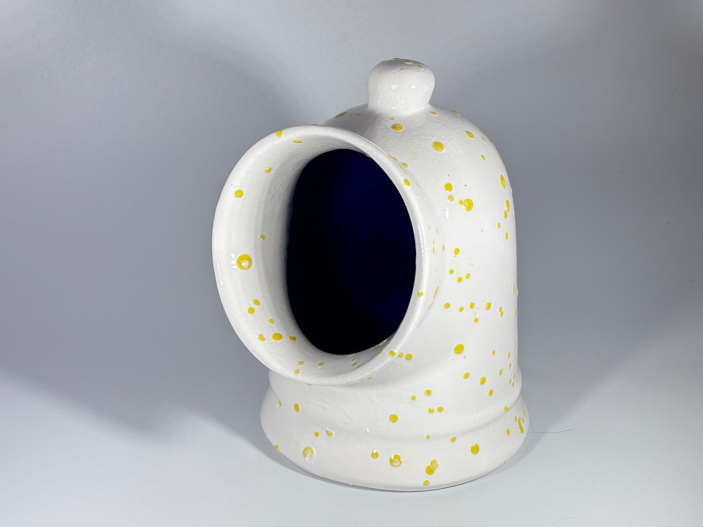 Salt Pig White with Yellow Spots