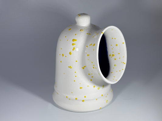 Salt Pig White with Yellow Spots
