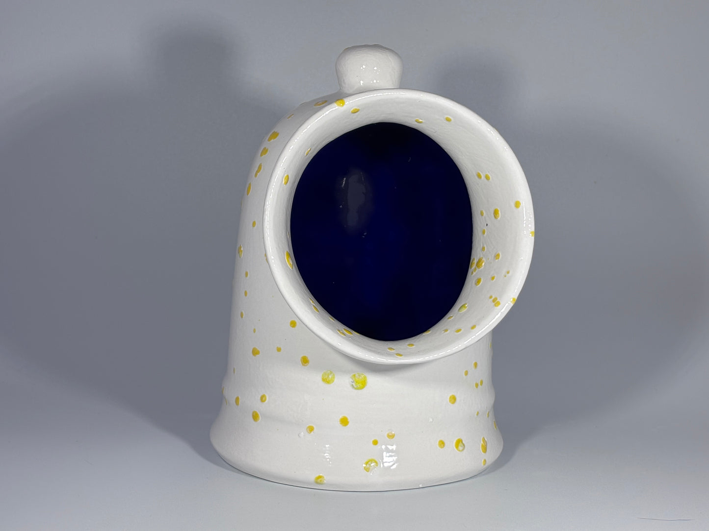 Salt Pig White with Yellow Spots
