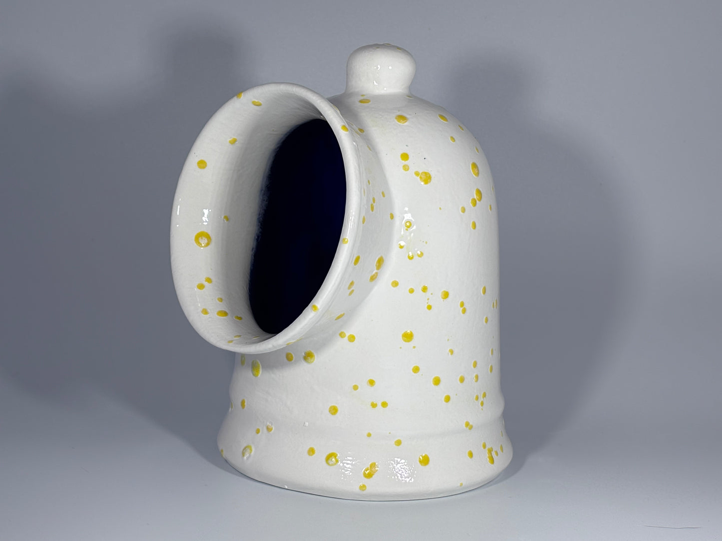 Salt Pig White with Yellow Spots