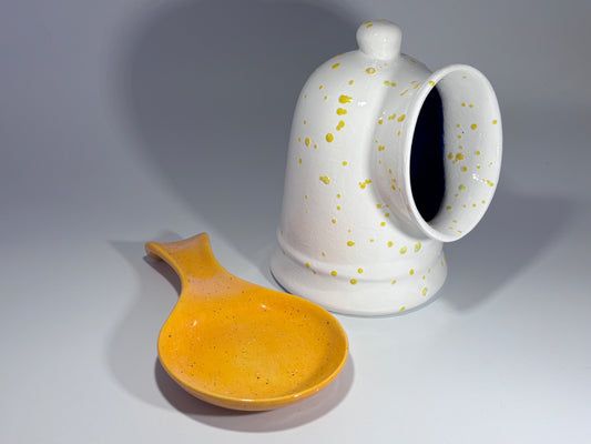 Yellow Spoon Rest + Salt Pig