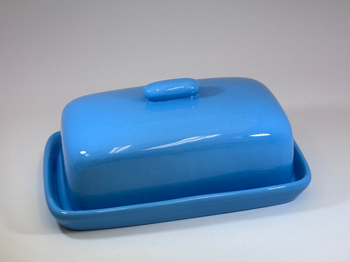 Butter Dish Sky Blue Glaze