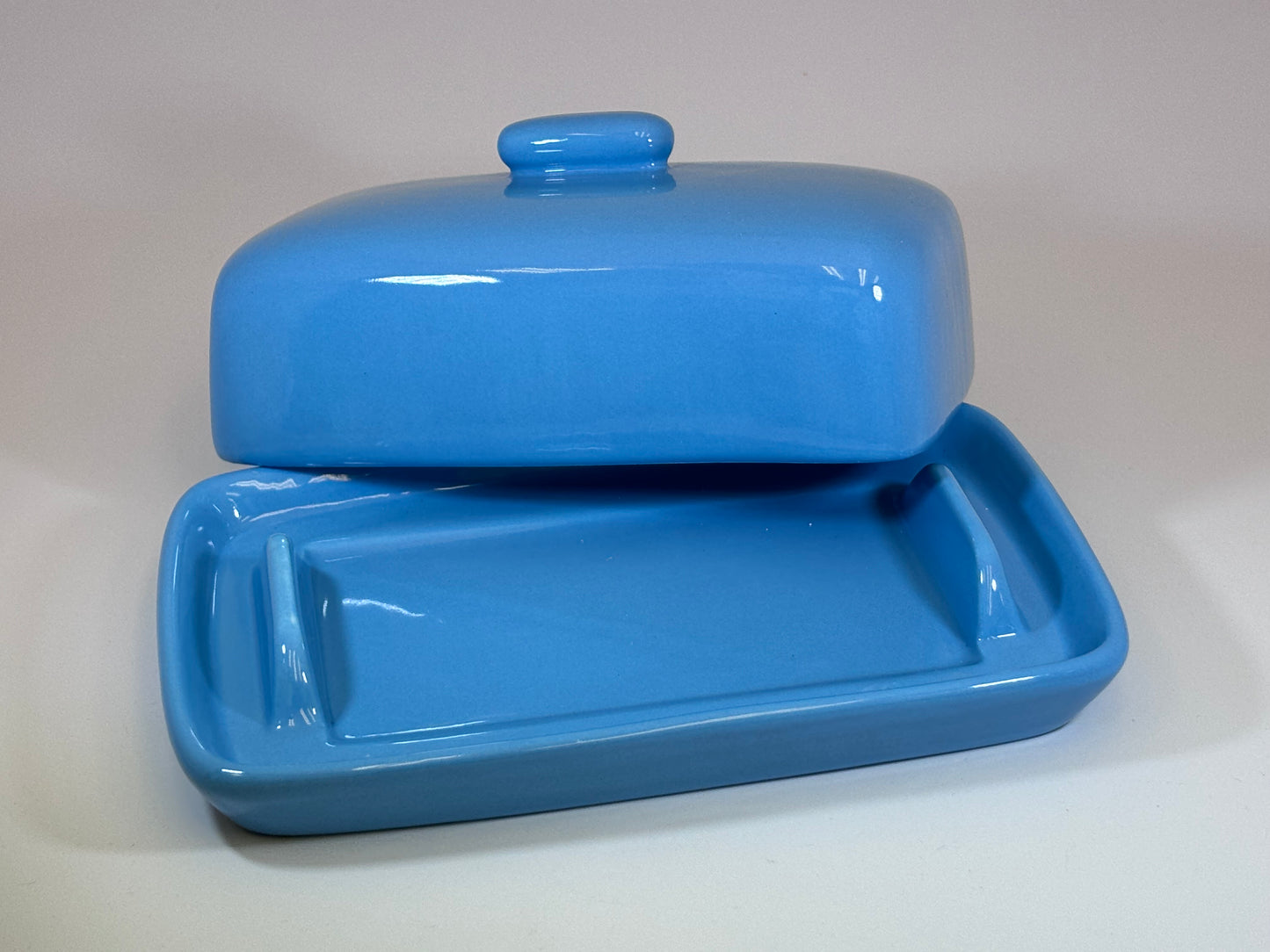 Butter Dish Sky Blue Glaze