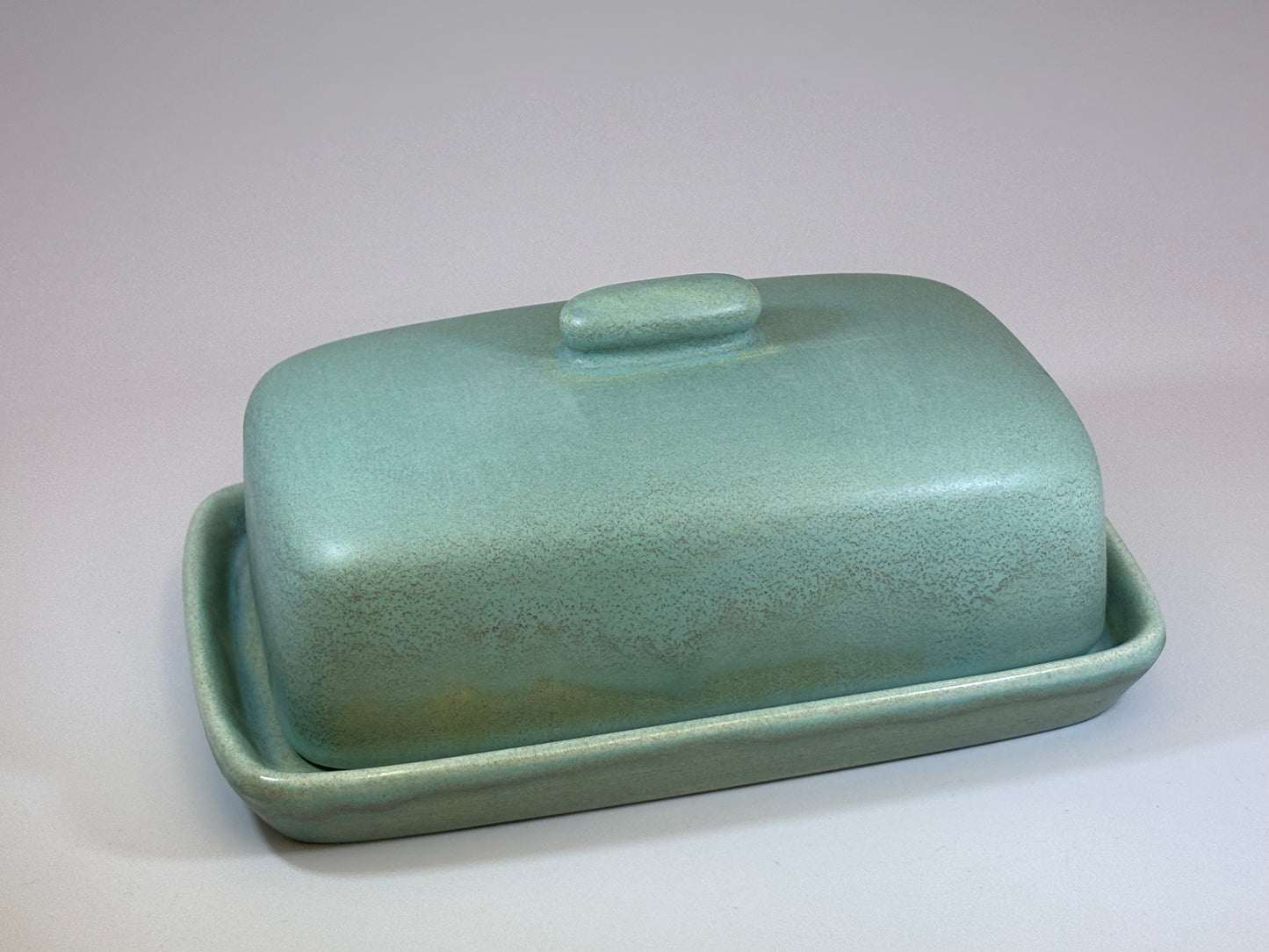 Butter Dish with Lid Cornish Copper Glaze