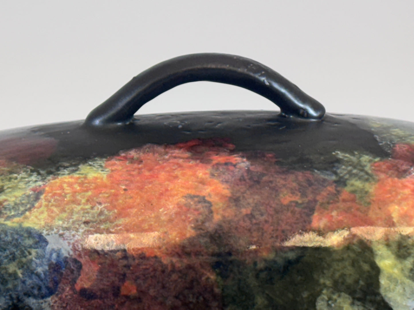 Abstract Butter Dish with Handle