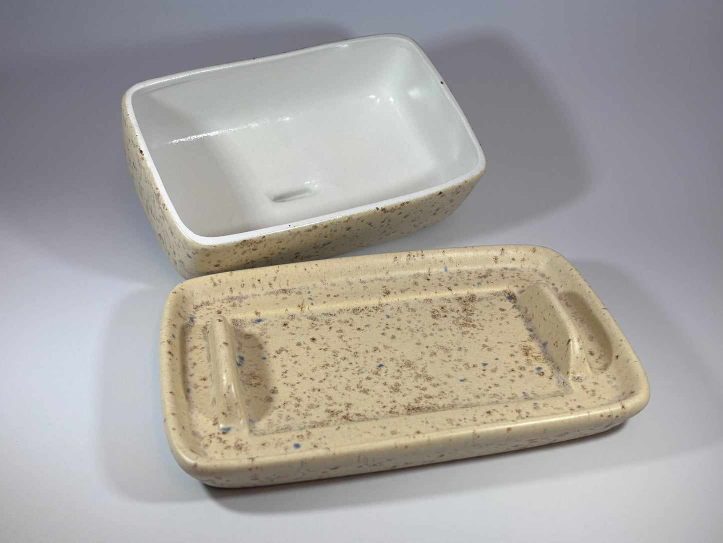 Spotty Butter Dish #2 Bargain Basement Priced