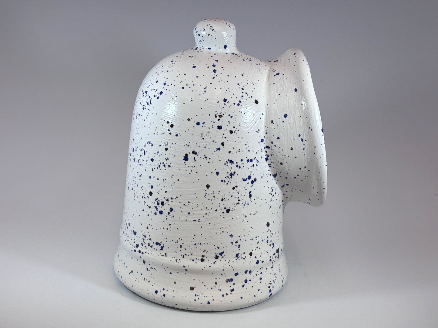 Salt Pig Speckled Blue and White Glaze
