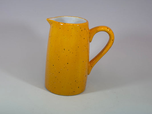 Milk Jug, Creamer, Yellow Speckled Glaze