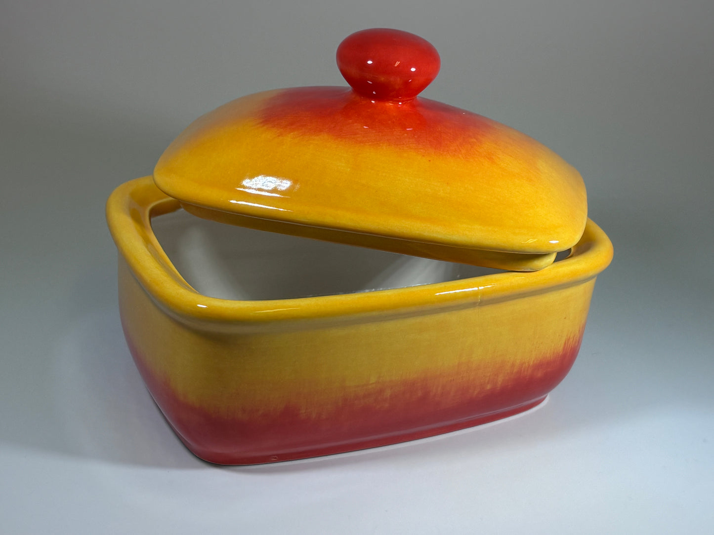 Butter Dish with Lid - Sunrise Glaze