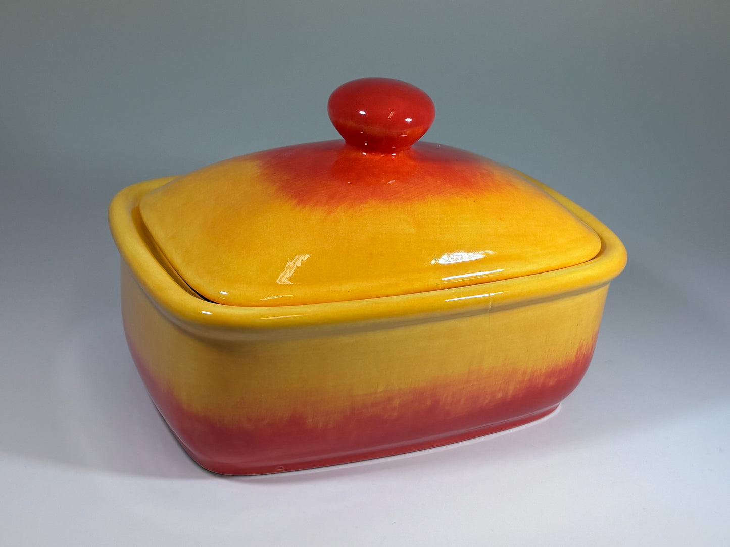 Butter Dish with Lid - Sunrise Glaze