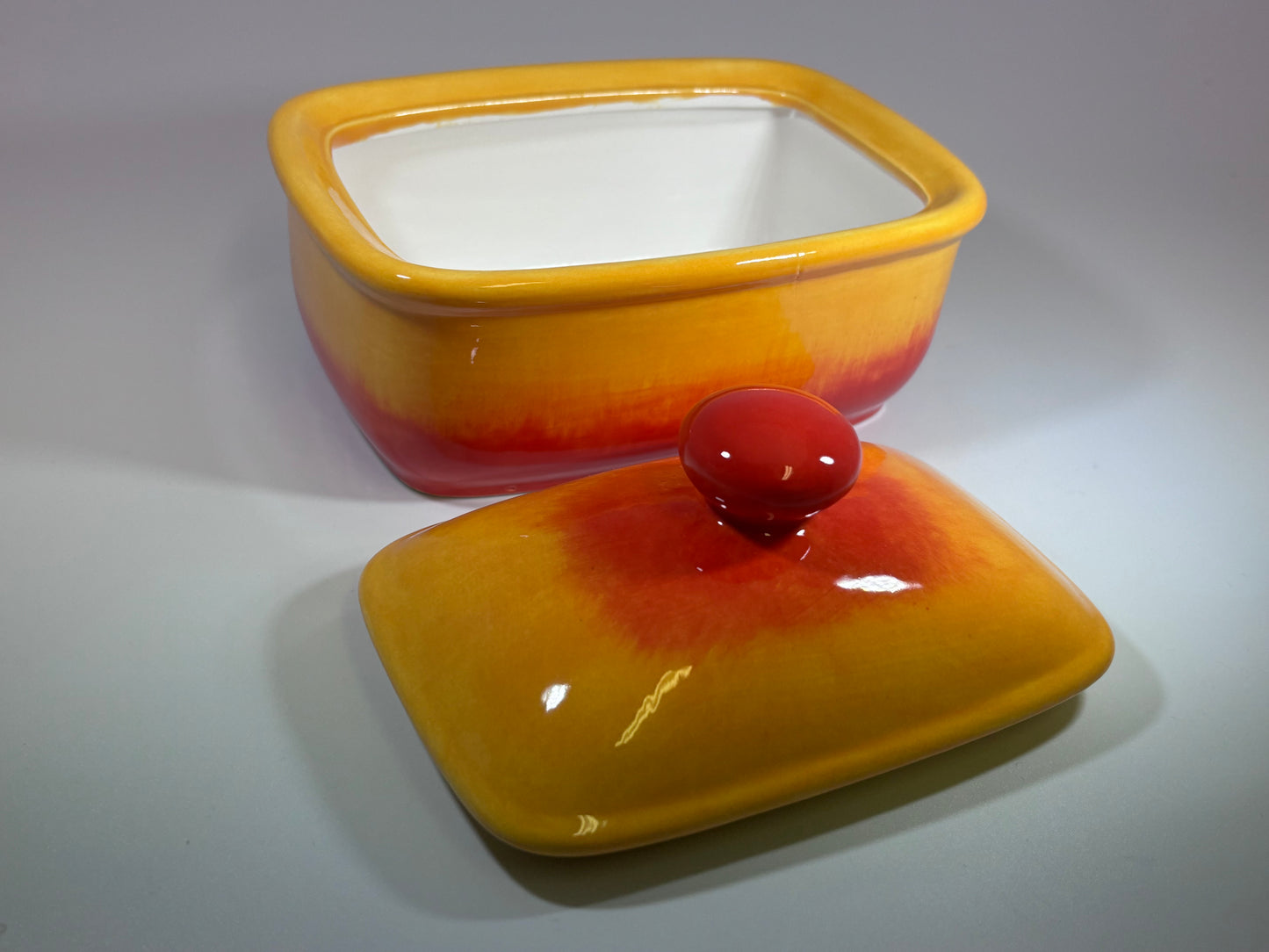 Butter Dish with Lid - Sunrise Glaze