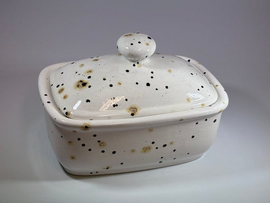 Butter Dish with Lid - Confetti Glaze