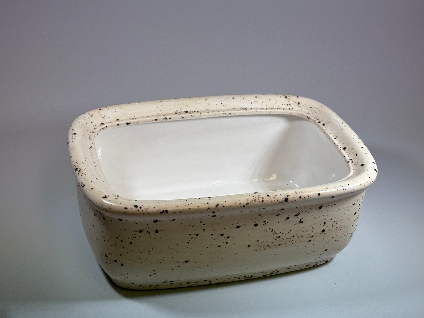 Butter Dish with Lid - Honey Speckle Glaze