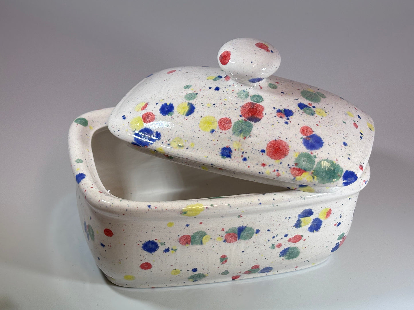 Butter Dish with Lid - Celebration Glaze