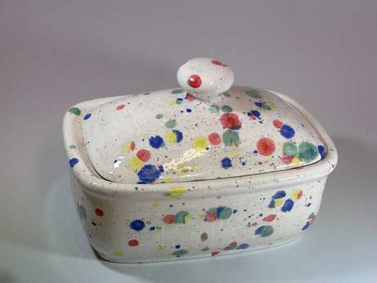 Butter Dish with Lid - Celebration Glaze