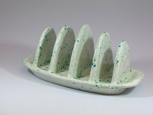 Toast Rack Speckled Green Glaze