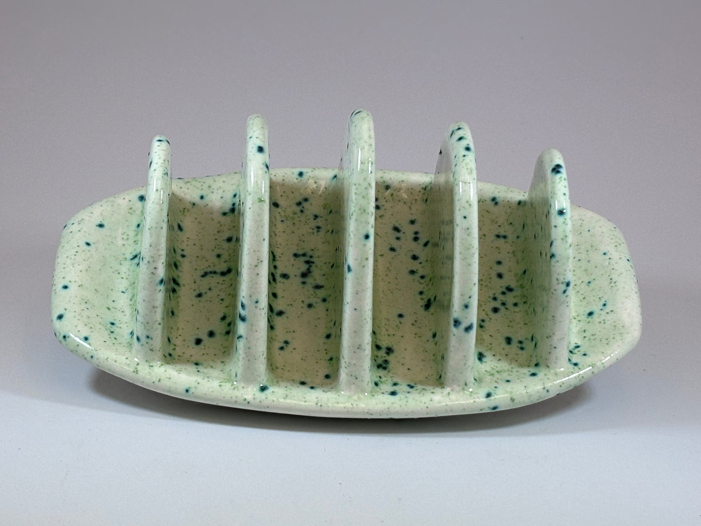 Toast Rack Speckled Green Glaze