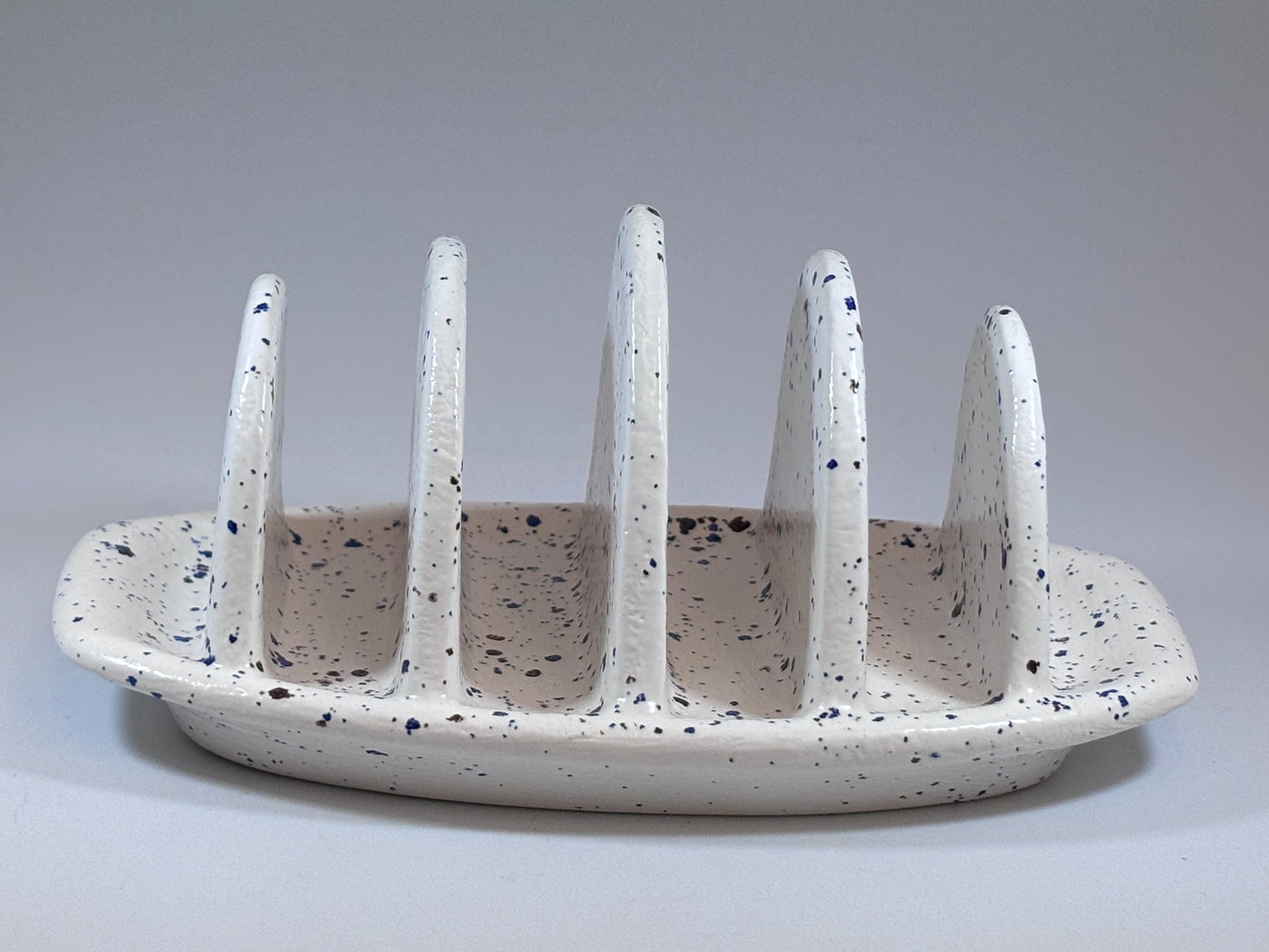 Toast Rack Speckled Blue Glaze