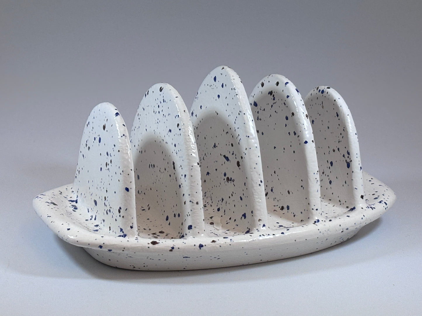 Toast Rack Speckled Blue Glaze