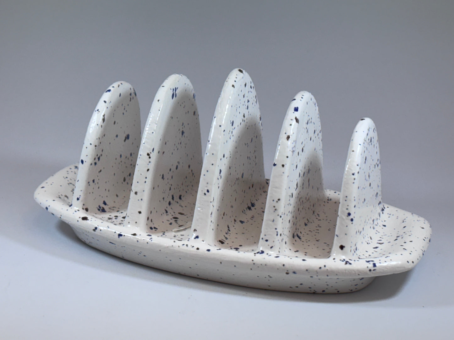 Toast Rack Speckled Blue Glaze
