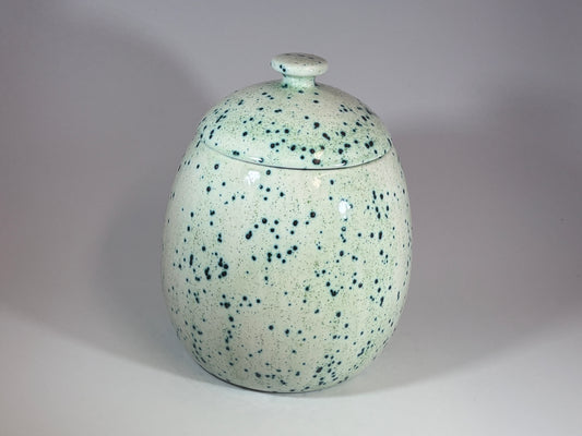 Cookie/Biscuit Jar Canister Speckled Green