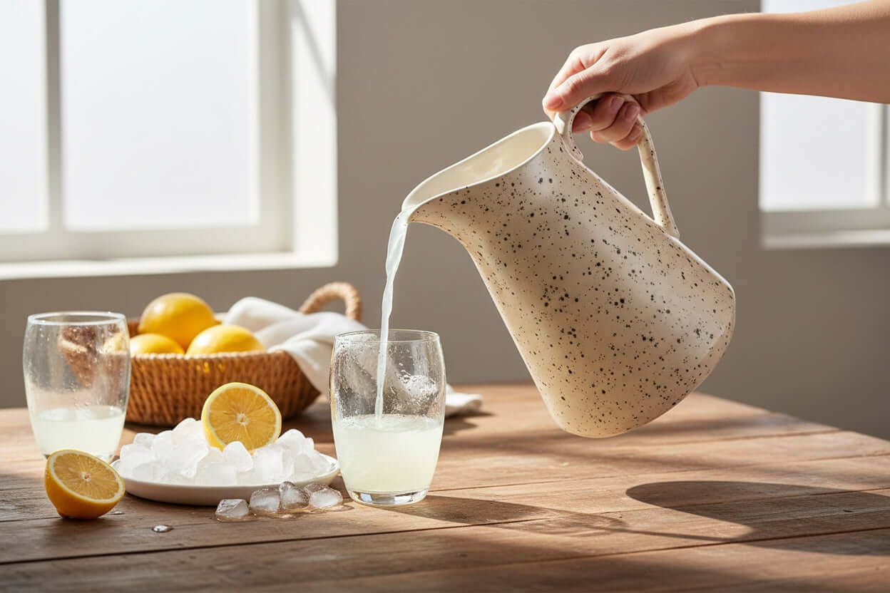 Milk Jug with Honey Speckle Glaze