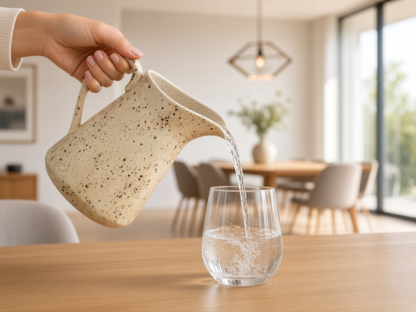 Milk Jug with Honey Speckle Glaze