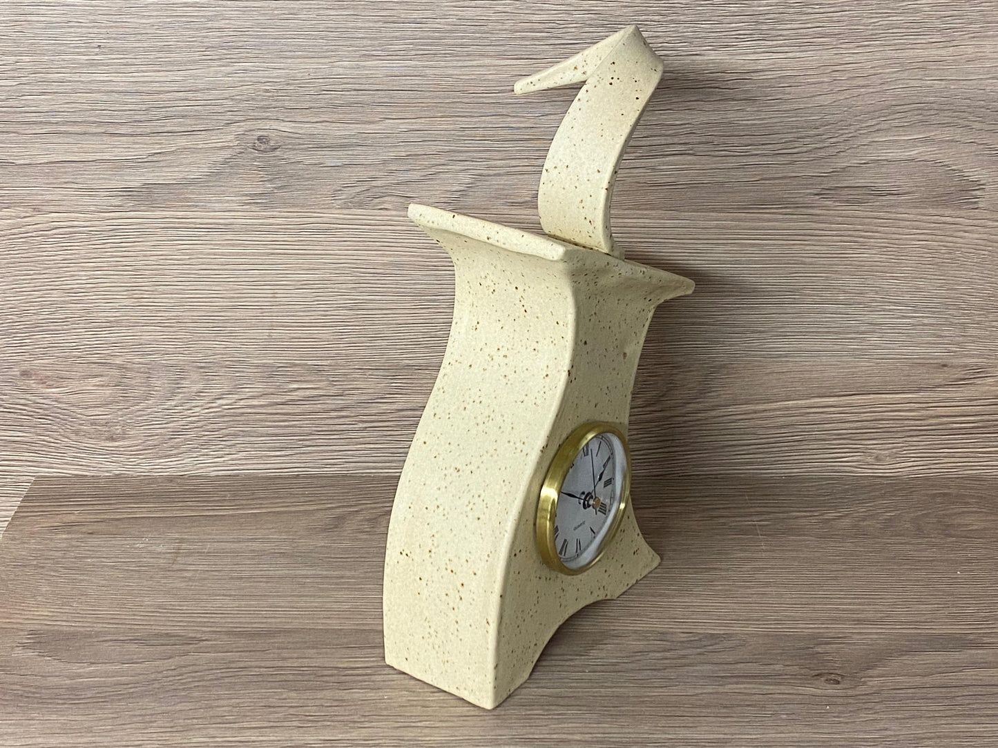 Ceramic Mantel Clock with Enclosed Face