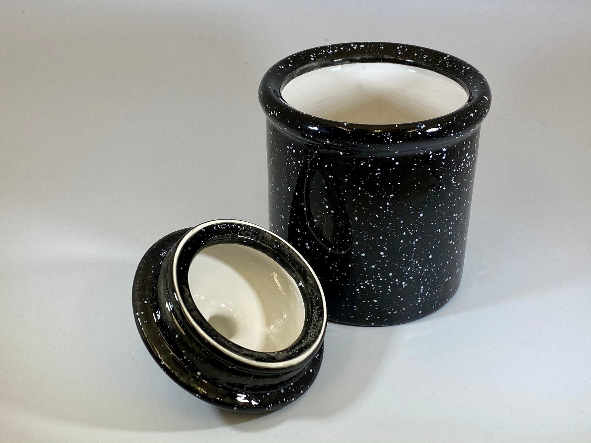 Speckled Black Canister