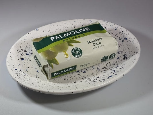 Soap Dish Speckled Blue - Bargain Basement Priced