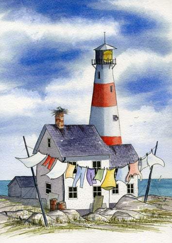 Art Print Portland Bill Lighthouse - PeterBowenArt