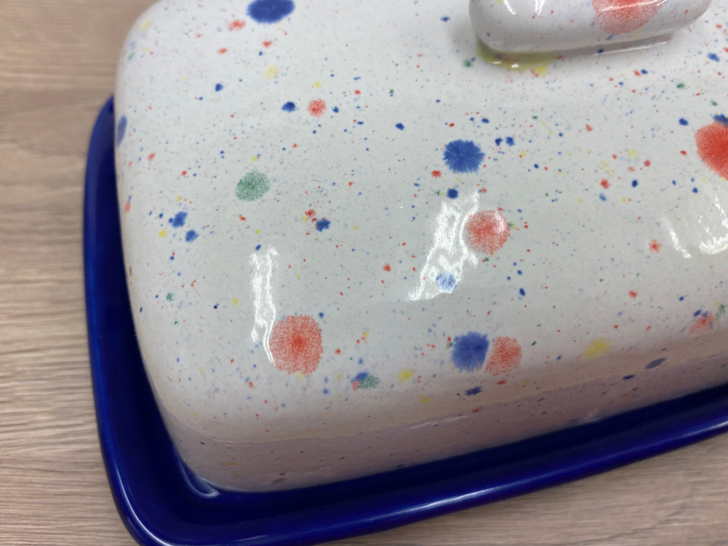 Butter Dish with Celebration Glazed Lid