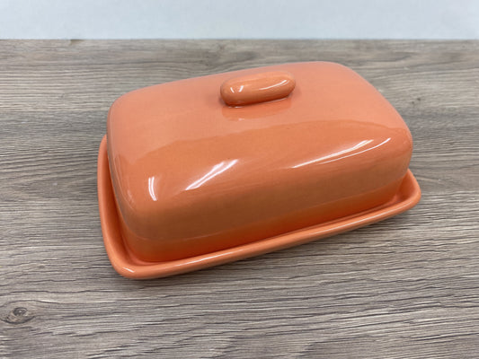 Butter Dish Orange Glaze