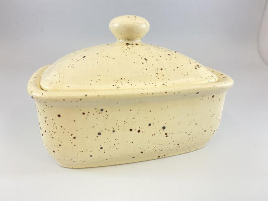 Butter Dish with Lid - Honey Speckle Glaze