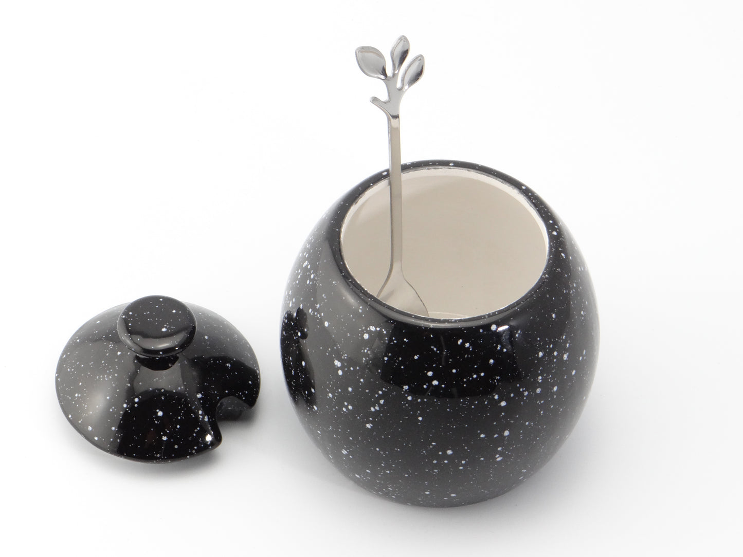Sugar Bowl Speckled Black Glaze - PeterBowenArt