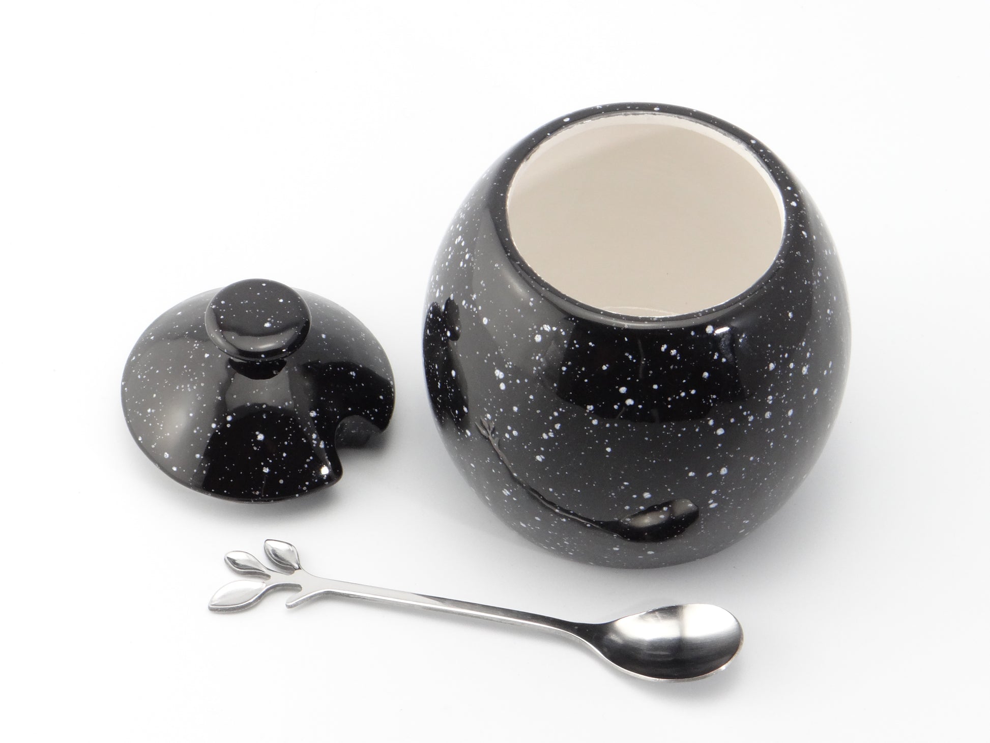 Sugar Bowl Speckled Black Glaze - PeterBowenArt