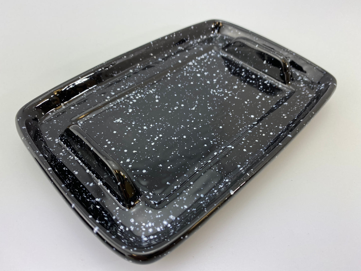 Speckled Black Butter Dish - PeterBowenArt