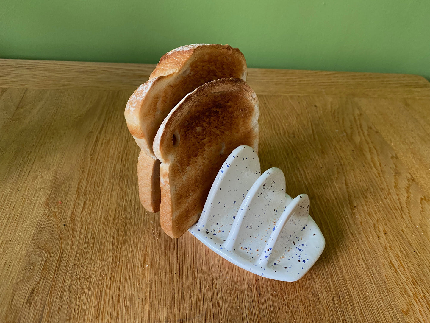 Toast Rack Speckled Blue Glaze