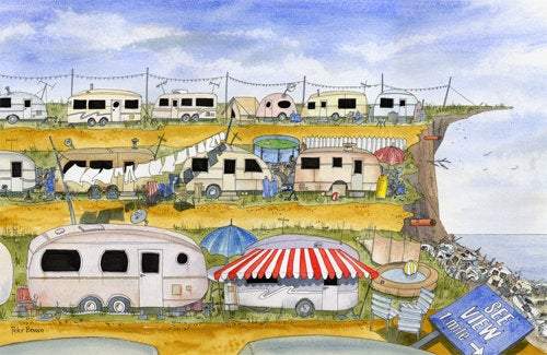 Art Print See View Caravan Park - PeterBowenArt