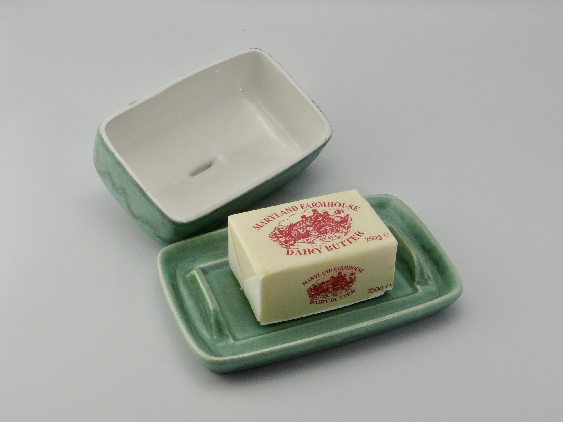 Butter Dish Dish with block of butter