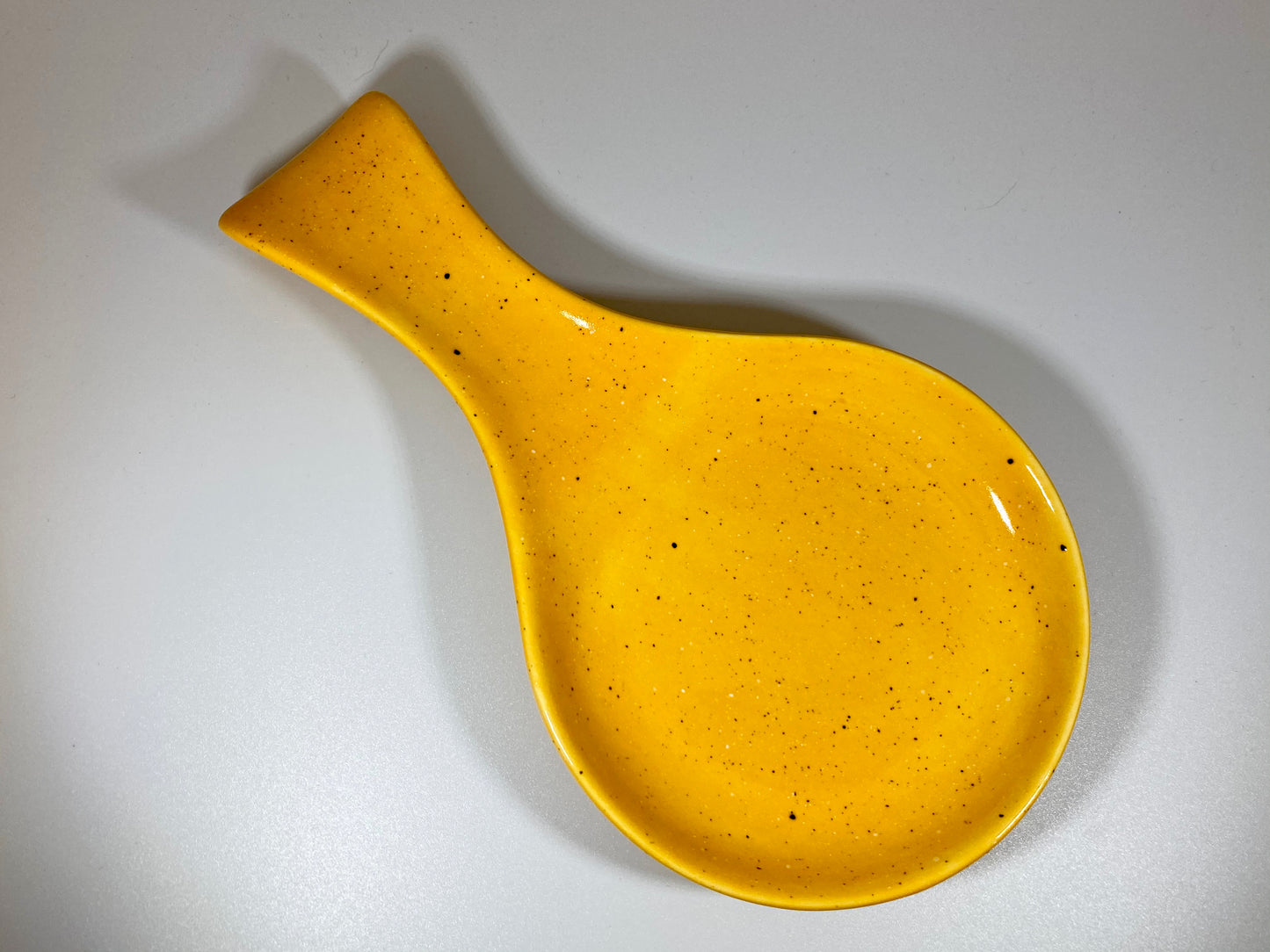 Speckled Yellow Butter Dish and Spoon Rest - PeterBowenArt