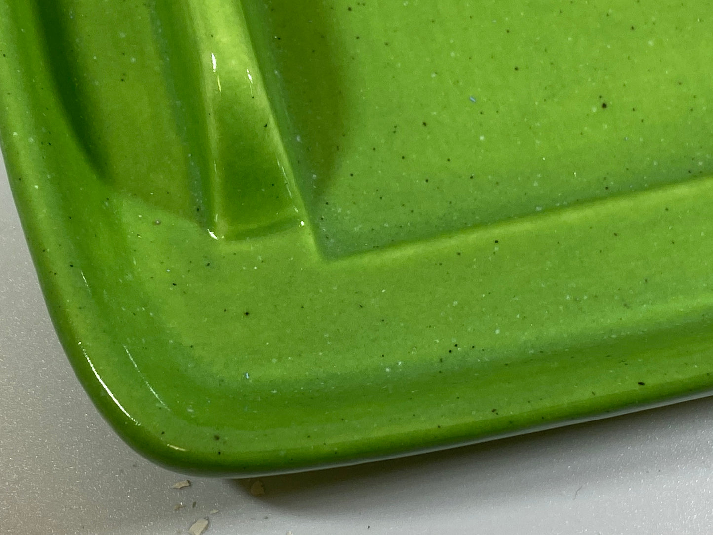 Butter Dish Lime Green Glaze - PeterBowenArt