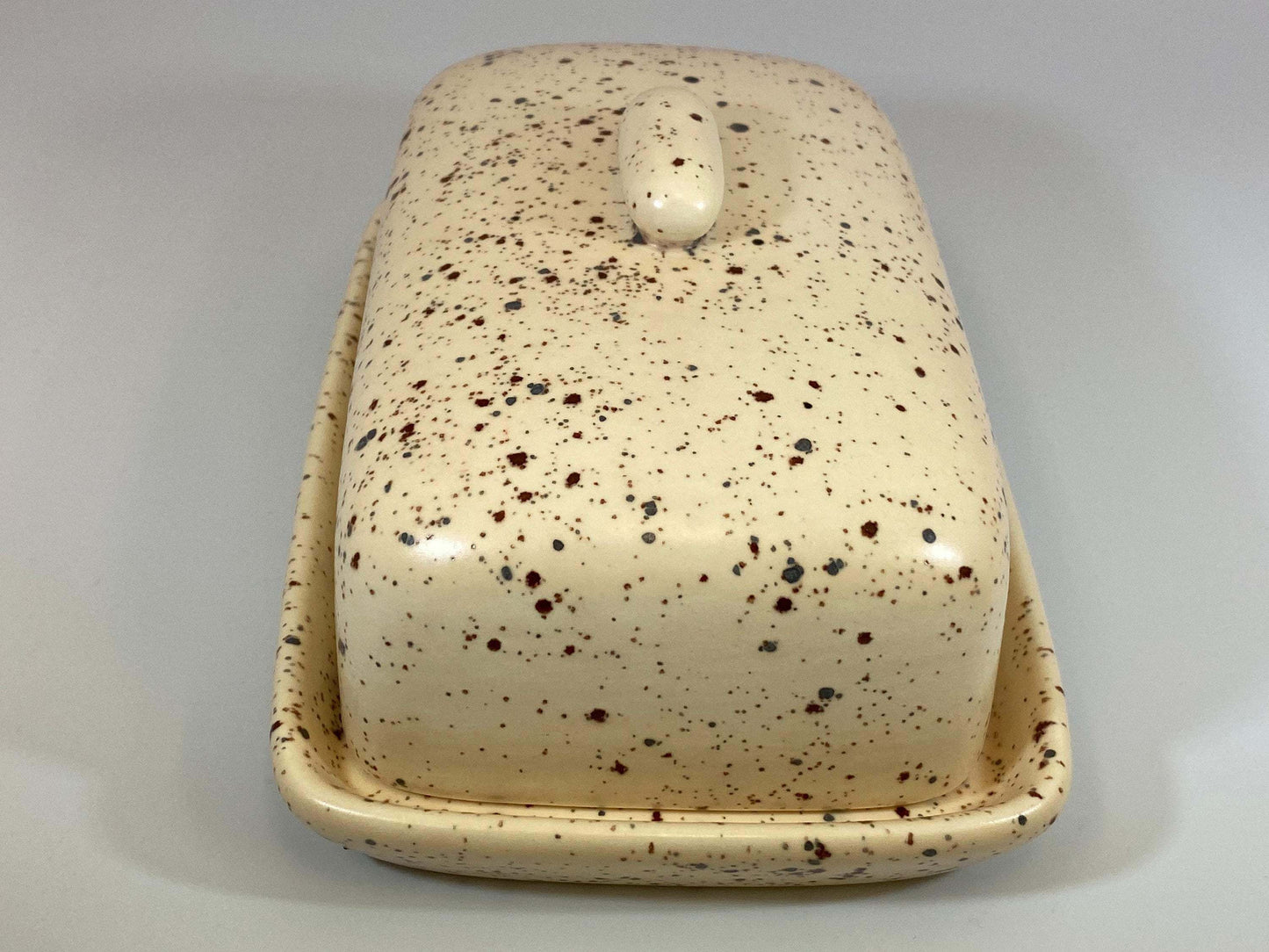 Handmade Butter Dish, Butter Keeper - Speckled Honey Glaze - PeterBowenArt